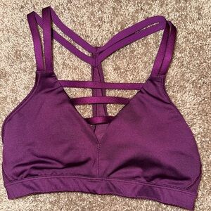 Victorias Secret Sport Bra Royal Purple XS Cute Strappy